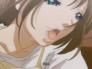 lovely anime babe makes her man cum quick with a blowjob