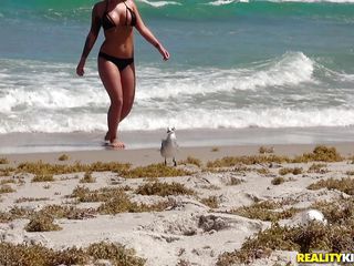 blonde beach babes eat out each other's pussies